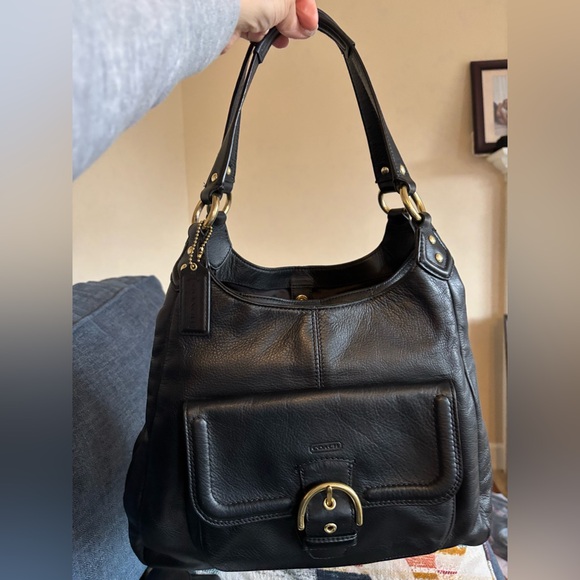 Coach Handbags - Coach SoHo G1380-F24686 Black Pebbled Leather 3-Compartment Hobo Bag in EUC